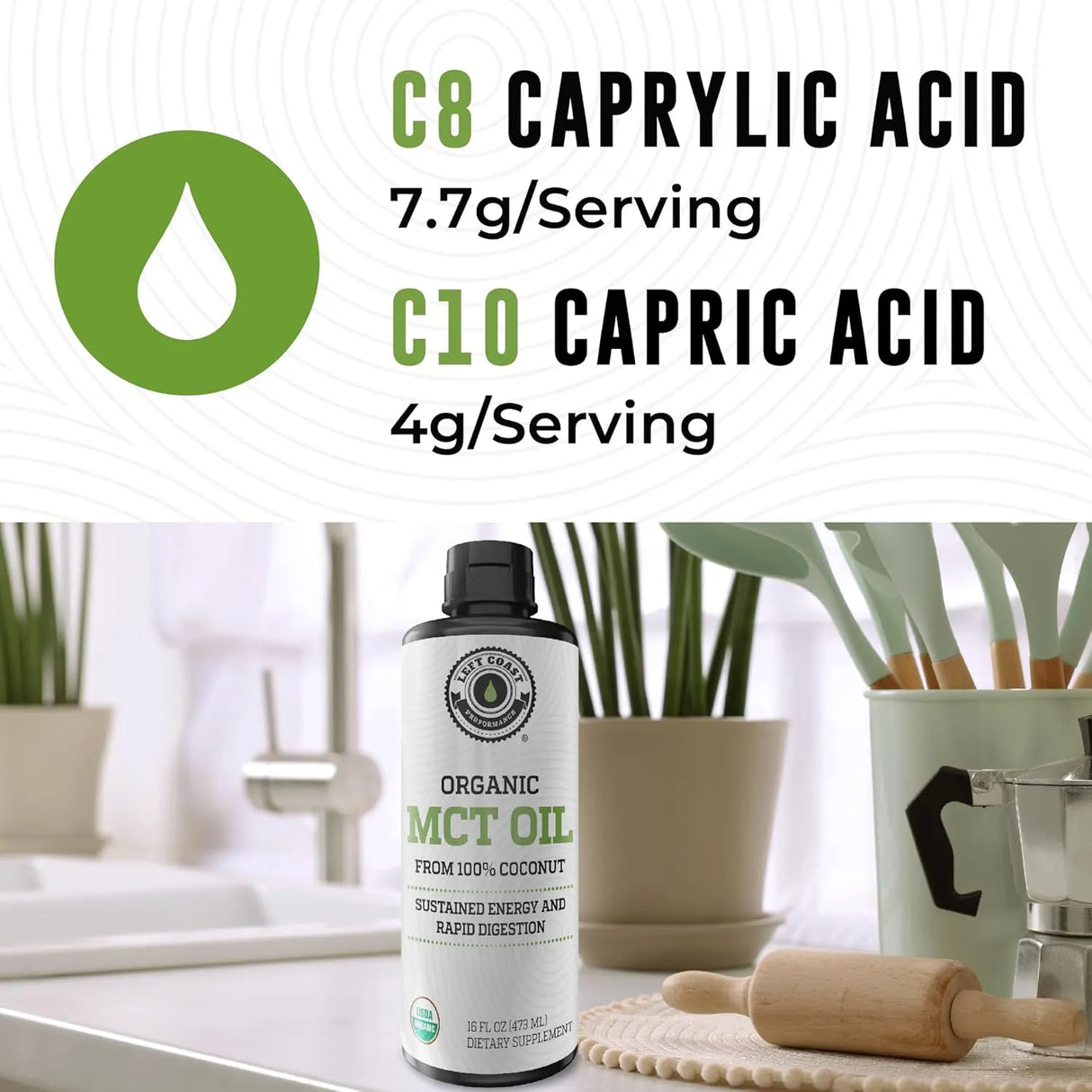 LEFT COAST PERFORMANCE - Left Coast Performance MCT Oil Organic 473Ml. - The Red Vitamin MX - Suplementos Alimenticios - {{ shop.shopifyCountryName }}