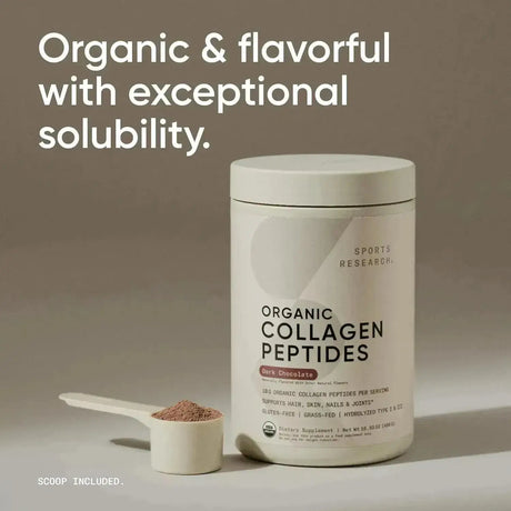 SPORTS RESEARCH - Sports Research­ Organic Collagen Peptides Dark Chocolate 30 Servicios 480Gr. - The Red Vitamin MX - Suplementos Alimenticios - {{ shop.shopifyCountryName }}