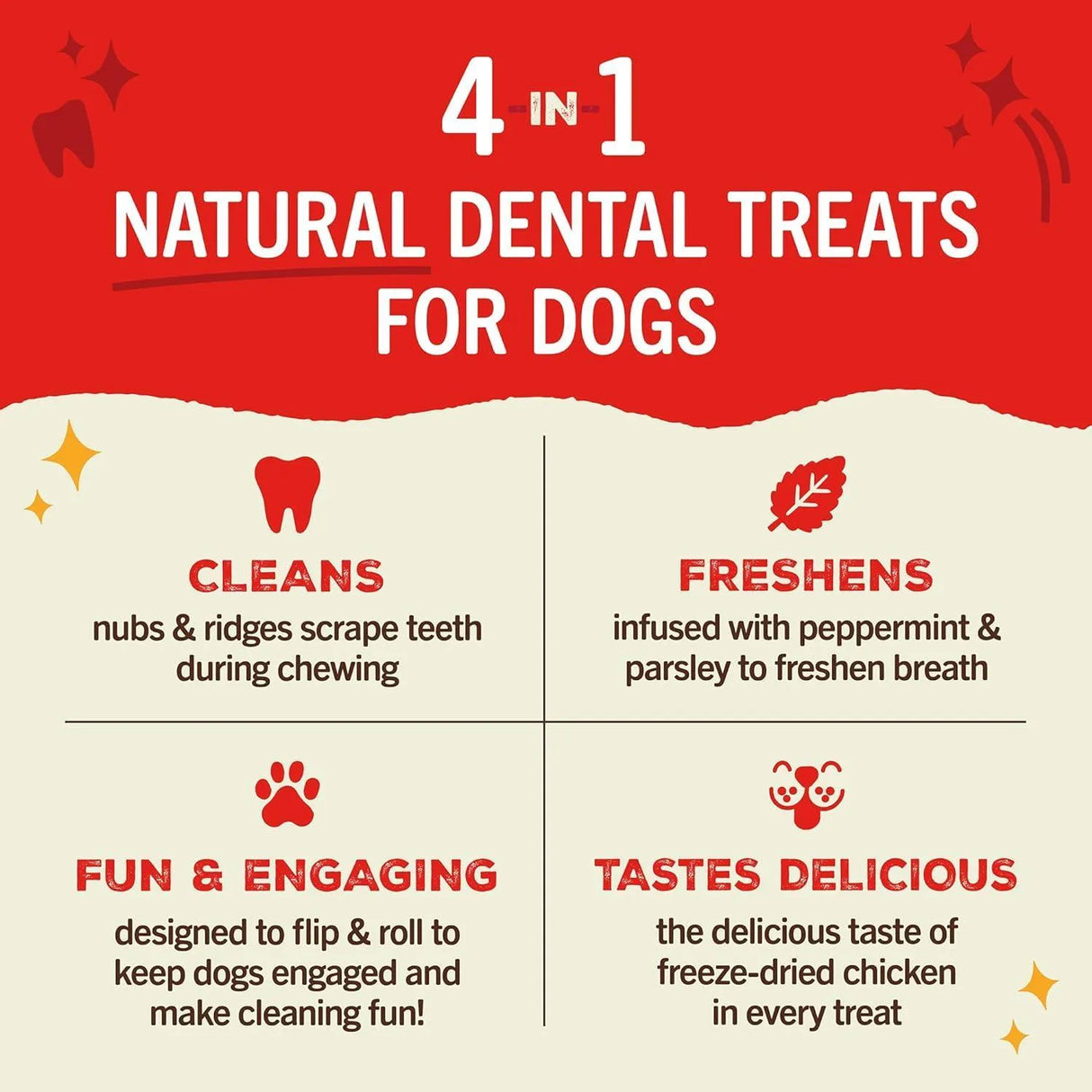 STELLA & CHEWY'S - Stella & Chewy's Dental Delights with Freeze-Dried Chicken Large Treats 658Gr. - The Red Vitamin MX - Cuidado Dental Para Perros - {{ shop.shopifyCountryName }}