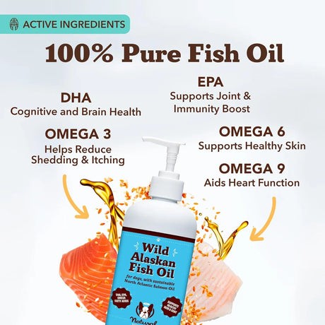 NATURAL DOG - Natural Dog Company Wild Alaskan Fish Oil for Dogs 16 Fl.Oz. - The Red Vitamin MX - Aceite De Pescado Para Perros - {{ shop.shopifyCountryName }}