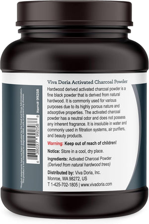 Viva Doria Virgin Activated Charcoal Powder 454Gr.