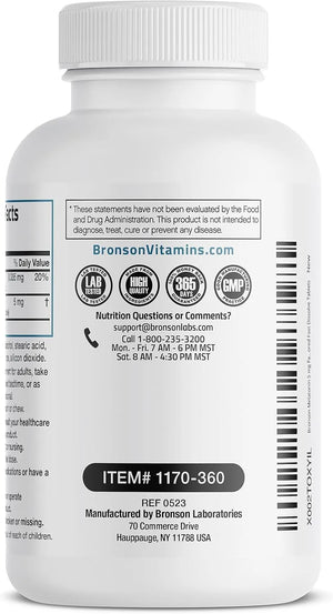 BRONSON - Bronson Melatonin 5Mg. Fast Dissolve Cherry Tablets 360 Tabletas - The Red Vitamin MX - Suplementos Alimenticios - {{ shop.shopifyCountryName }}