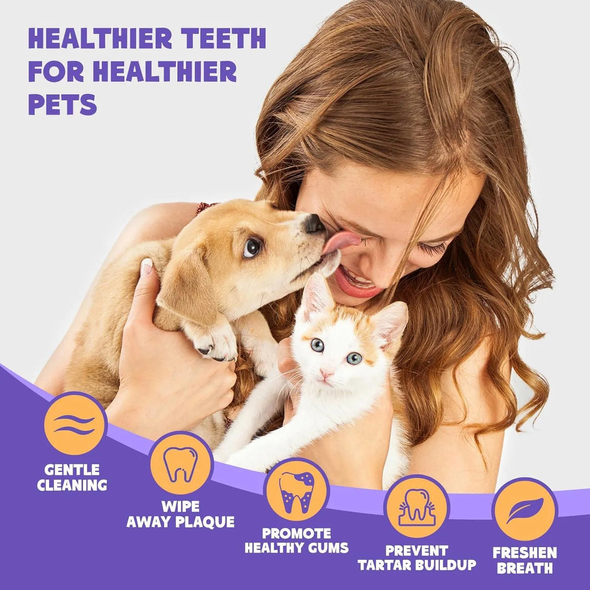 HICC PET - HICC PET Teeth Cleaning Wipes for Dogs & Cats Mint Scent 50 Piezas - The Red Vitamin MX - Cuidado Dental Para Perros - {{ shop.shopifyCountryName }}