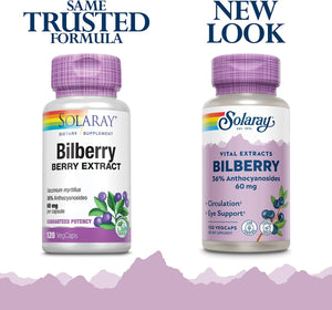 SOLARAY Bilberry Berry Extract 60Mg. 120 Capsulas