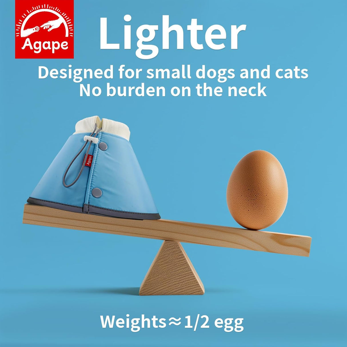 Agape Soft Cone for Cats & Dogs BLUE SMALL