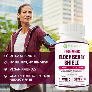 WISECEUTICAL - Wiseceutical Max Strength USDA Organic Black Elderberry 60 Capsulas - The Red Vitamin MX - Suplementos Alimenticios - {{ shop.shopifyCountryName }}