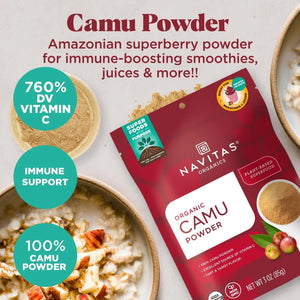 NAVITAS - Navitas Organics Camu Camu Powder 85Gr. - The Red Vitamin MX - Suplementos Alimenticios - {{ shop.shopifyCountryName }}