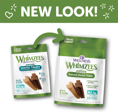WELLNESS WHIMZEES - Wellness WHIMZEES Puppy Dog Dental Treats Medium & Large Size Stick 14 Piezas - The Red Vitamin MX - Cuidado Dental Para Perros - {{ shop.shopifyCountryName }}