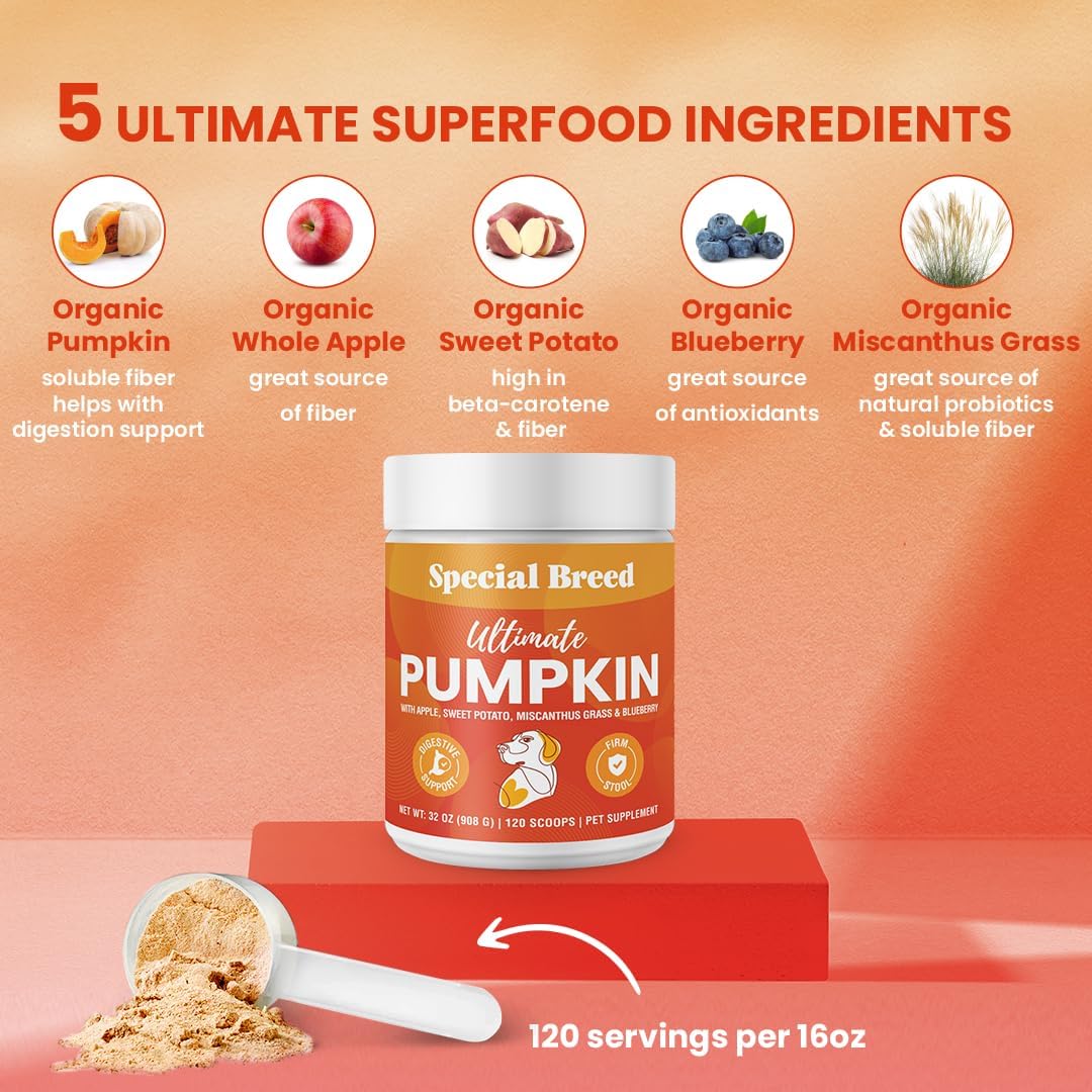 Special Breed Ultimate Pumpkin for Dogs 120 Servicios 908Gr.
