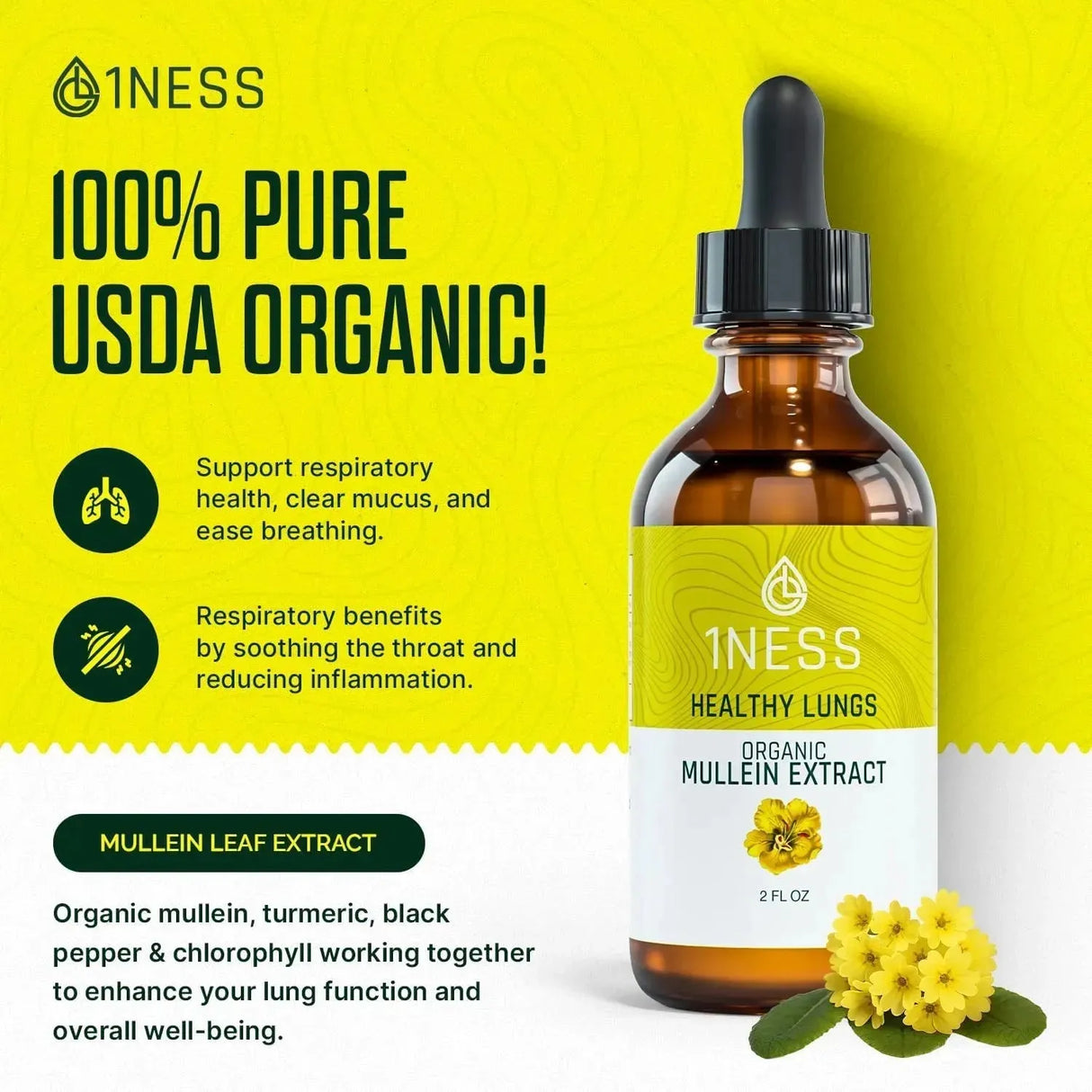 1NESS - 1Ness Mullein Drops for Lungs 2 Fl.Oz. - The Red Vitamin MX - Suplementos Alimenticios - {{ shop.shopifyCountryName }}