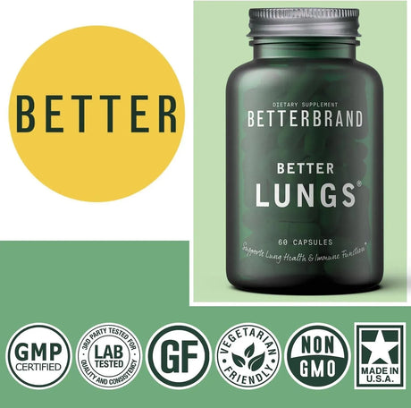 BETTERBRANS - Betterbrand BetterLungs Daily Respiratory Health 60 Capsulas - The Red Vitamin MX - Suplementos Alimenticios - {{ shop.shopifyCountryName }}