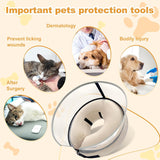 Uaidie Dog Cone Collar with Enhanced Anti-Licking PALE YELLOW LARGE
