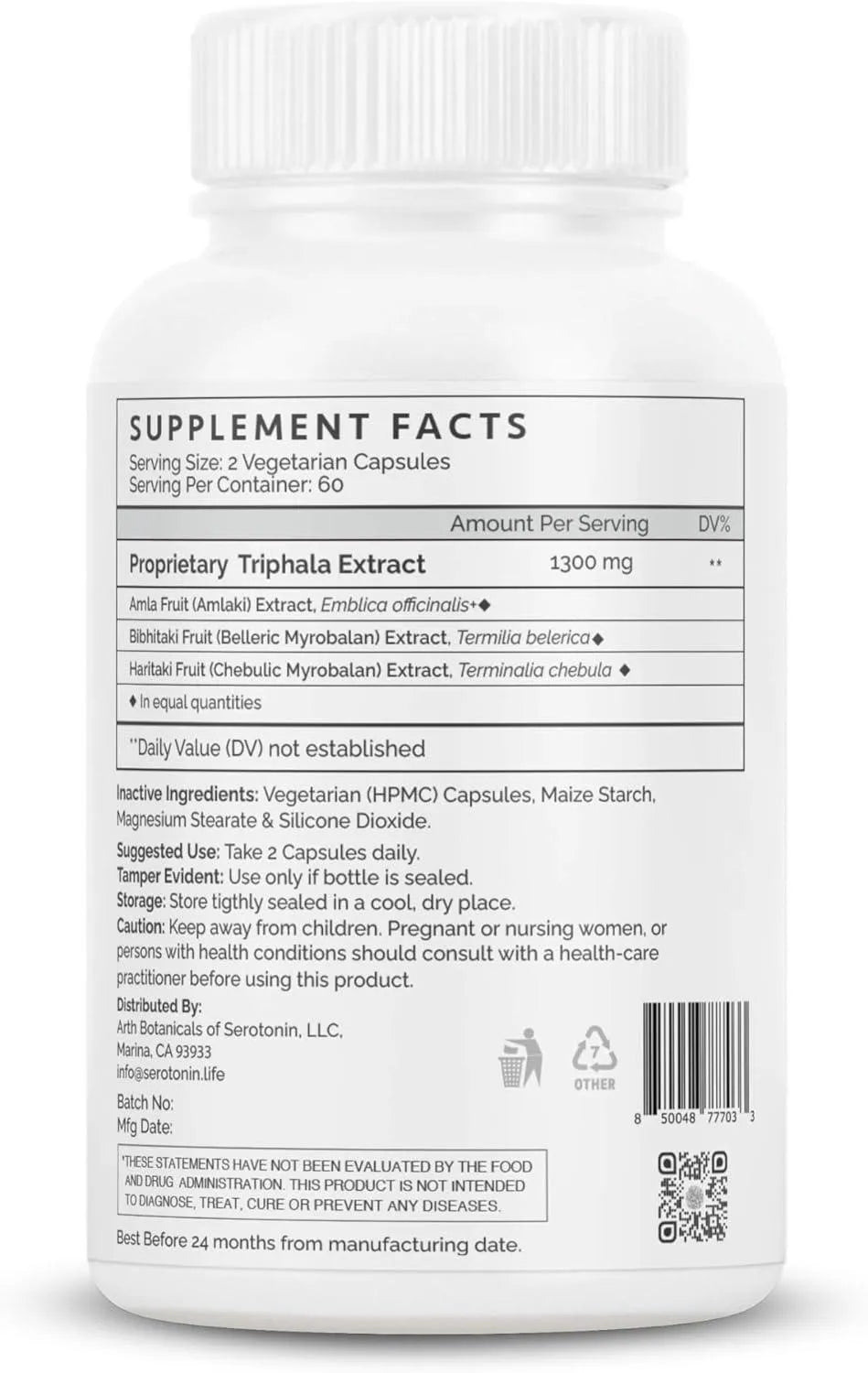 ARTH BOTANICALS - Arth Botanicals Triphala 60 Capsulas - The Red Vitamin MX - Suplementos Alimenticios - {{ shop.shopifyCountryName }}