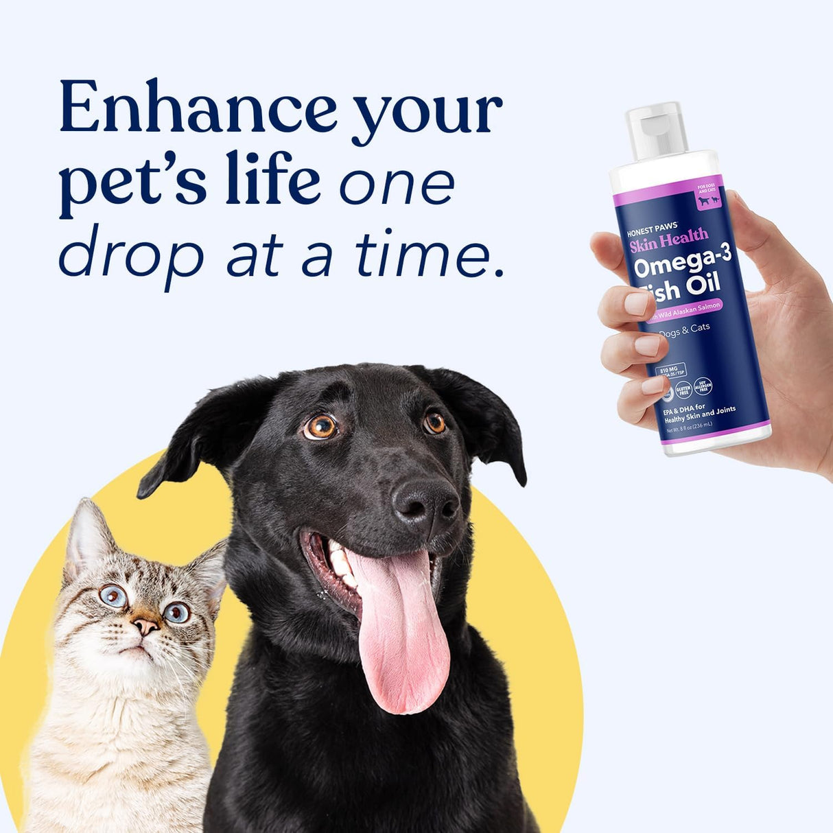Honest Paws Salmon Oil for Dogs 8 Fl.Oz.