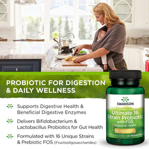 SWANSON - Swanson Dr. Stephen Langer's Formula Natural Probiotic w/Prebiotic FOS 60 Capsulas - The Red Vitamin MX - Suplementos Alimenticios - {{ shop.shopifyCountryName }}