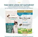 NaturVet Quiet Moments Calming Aid Cat Supplement Plus Melatonin 50 Masticables