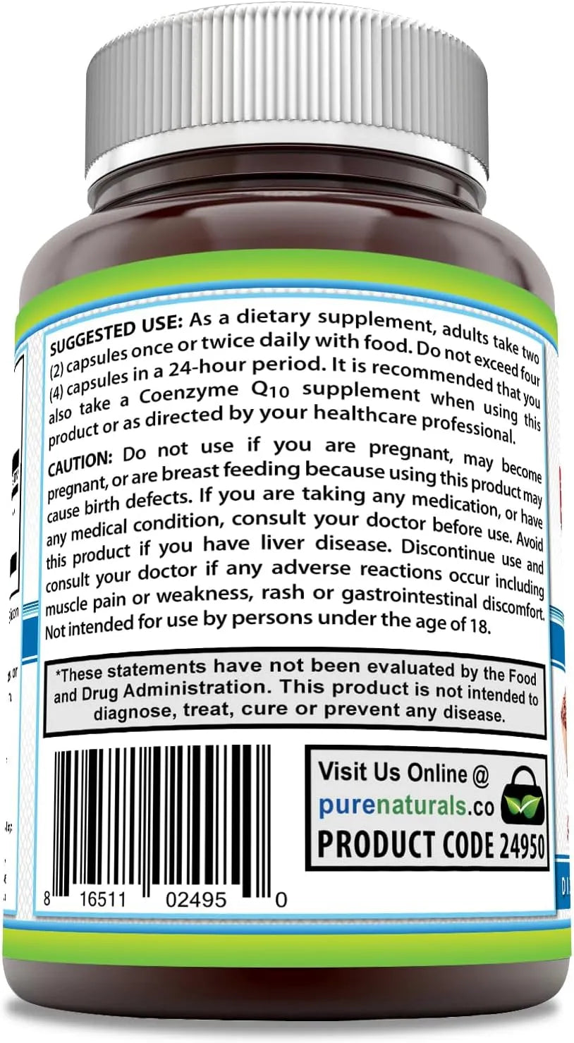 PURE NATURALS - Pure Naturals Red Yeast Rice 1200Mg. 480 Capsulas - The Red Vitamin MX - Suplementos Alimenticios - {{ shop.shopifyCountryName }}