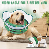 Toptakeit Elevated Inflatable Dog Cone Collar GREEN LARGE