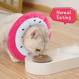 ANWA Adjustable Cat Cone Collar Soft Dragonfruit Small