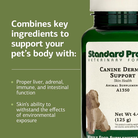 STANDARD PROCESS - Standard Process Canine Dermal Support Skin & Adrenal Gland Supplement 125Gr. - The Red Vitamin MX - Remedios Para La Picazón De Perros - {{ shop.shopifyCountryName }}