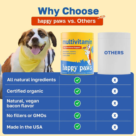 HAPPY PAWS - Happy Paws Multivitamin for Dogs Lamb Flavor 100 Masticables 2 Pack - The Red Vitamin MX - Multivitamínicos Para Perros - {{ shop.shopifyCountryName }}
