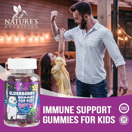 NATURE'S NUTRITION - Nature's Nutrition Sambucus Elderberry Immune Gummies for Kids 60 Gomitas - The Red Vitamin MX - Suplementos Alimenticios - {{ shop.shopifyCountryName }}