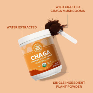 VIMERGY - Vimergy USDA Organic Wild Chaga Mushroom Extract Powder 250Gr. - The Red Vitamin MX - Suplementos Alimenticios - {{ shop.shopifyCountryName }}