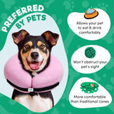 BENCMATE Inflatable Dog Cone Collar Alternative SMALL Pink