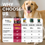 BuddyCheer Glucosamine for Dogs Hip and Joint Supplement Chews 180 Masticables