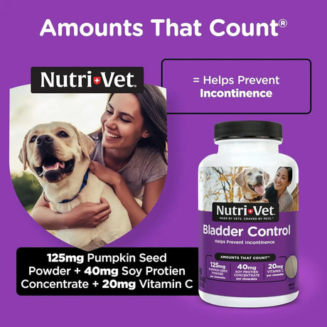 NUTRI-VET - Nutri-Vet Bladder Control 90 Tabletas - The Red Vitamin MX - Salud De Tracto Urinario Para Perros - {{ shop.shopifyCountryName }}