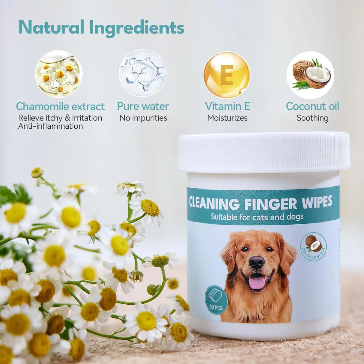 NO PAWBLEMS - No Pawblems Natural Ear Wipes Finger for Dogs & Cats Coconut Scent 50 Toallitas - The Red Vitamin MX - Cuidado Del Oído De Perros - {{ shop.shopifyCountryName }}