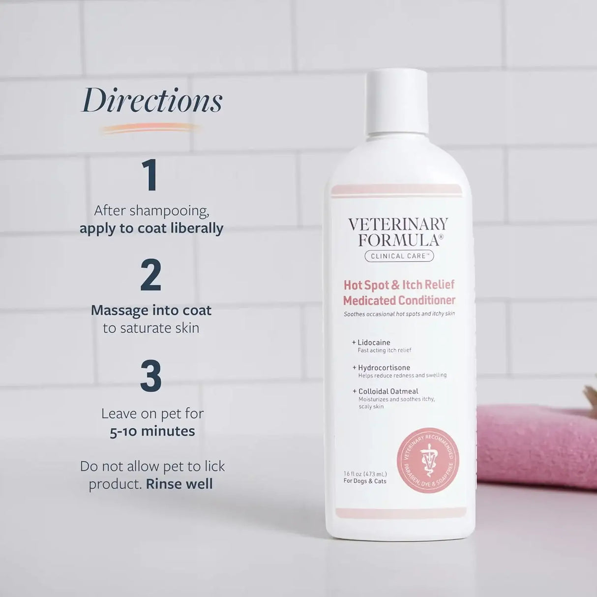 VETERINARY FORMULA - Veterinary Formula Clinical Care Hot Spot & Itch Relief Cat & Dog Medicated Conditioner 16 Fl.Oz. - The Red Vitamin MX - Remedios Para La Picazón De Perros - {{ shop.shopifyCountryName }}