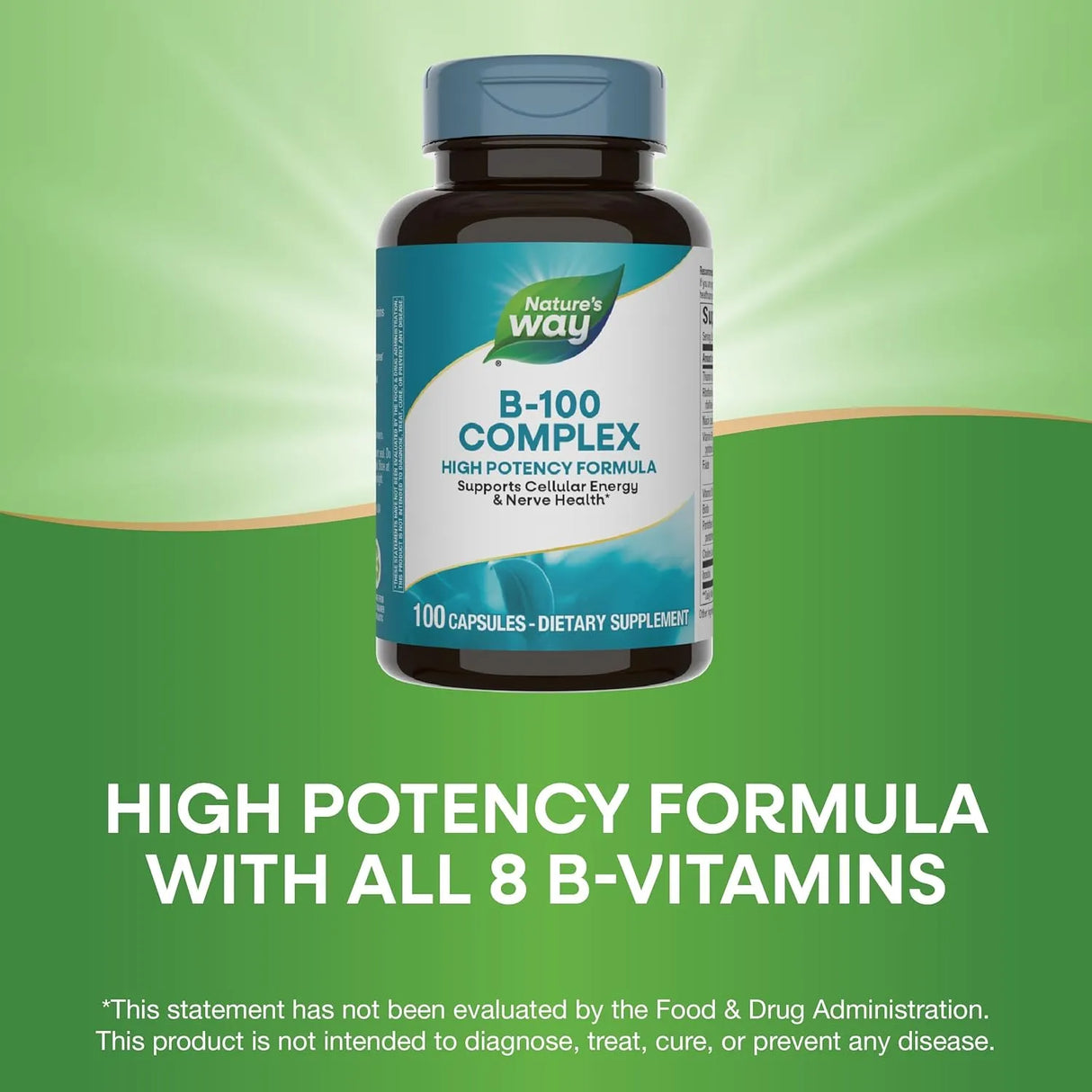 NATURE'S WAY - Nature's Way B-100 Complex 100 Capsulas - The Red Vitamin MX - Suplementos Alimenticios - {{ shop.shopifyCountryName }}