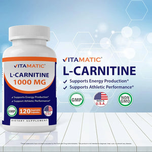 VITAMATIC - Vitamatic L-Carnitine Fumarate 1000Mg. 120 Capsulas 2 Pack - The Red Vitamin MX - Suplementos Alimenticios - {{ shop.shopifyCountryName }}