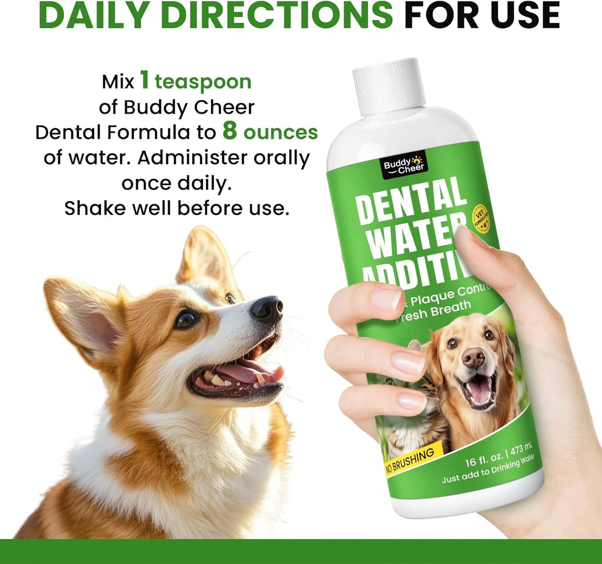 BUDDYCHEER - BuddyCheer Dog Breath Freshener 473Ml. - The Red Vitamin MX - Cuidado Dental Para Perros - {{ shop.shopifyCountryName }}