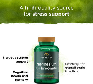 SWANSON - Swanson Magnesium L-Threonate 90 Capsulas - The Red Vitamin MX - Suplementos Alimenticios - {{ shop.shopifyCountryName }}
