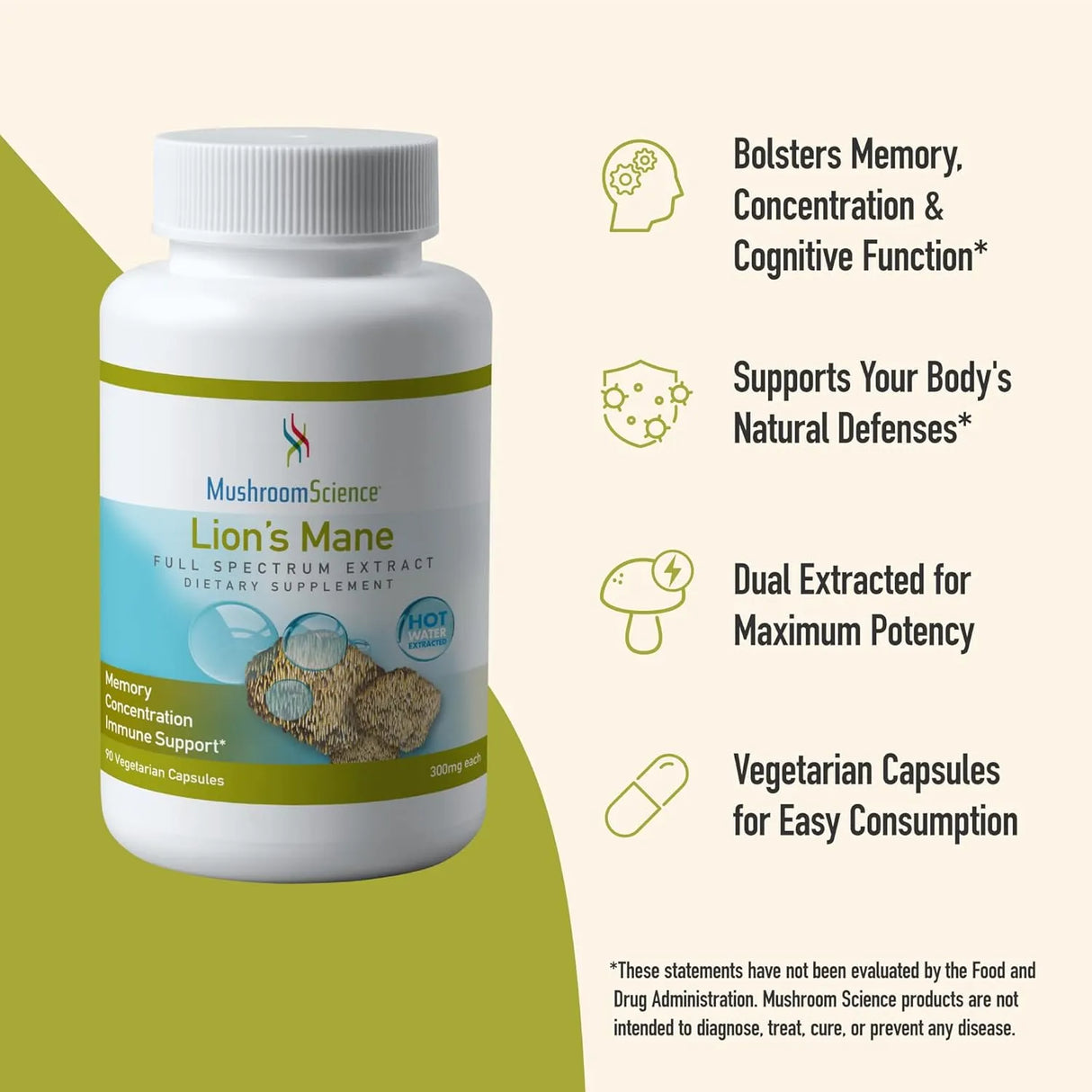MUSHROOMSCIENCE - MushroomScience Lions Mane Mushroom 90 Capsulas - The Red Vitamin MX - Suplementos Alimenticios - {{ shop.shopifyCountryName }}