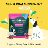 HAPPY GO HEALTHY Skin & Coat Supplements for Dogs 120 Servicios
