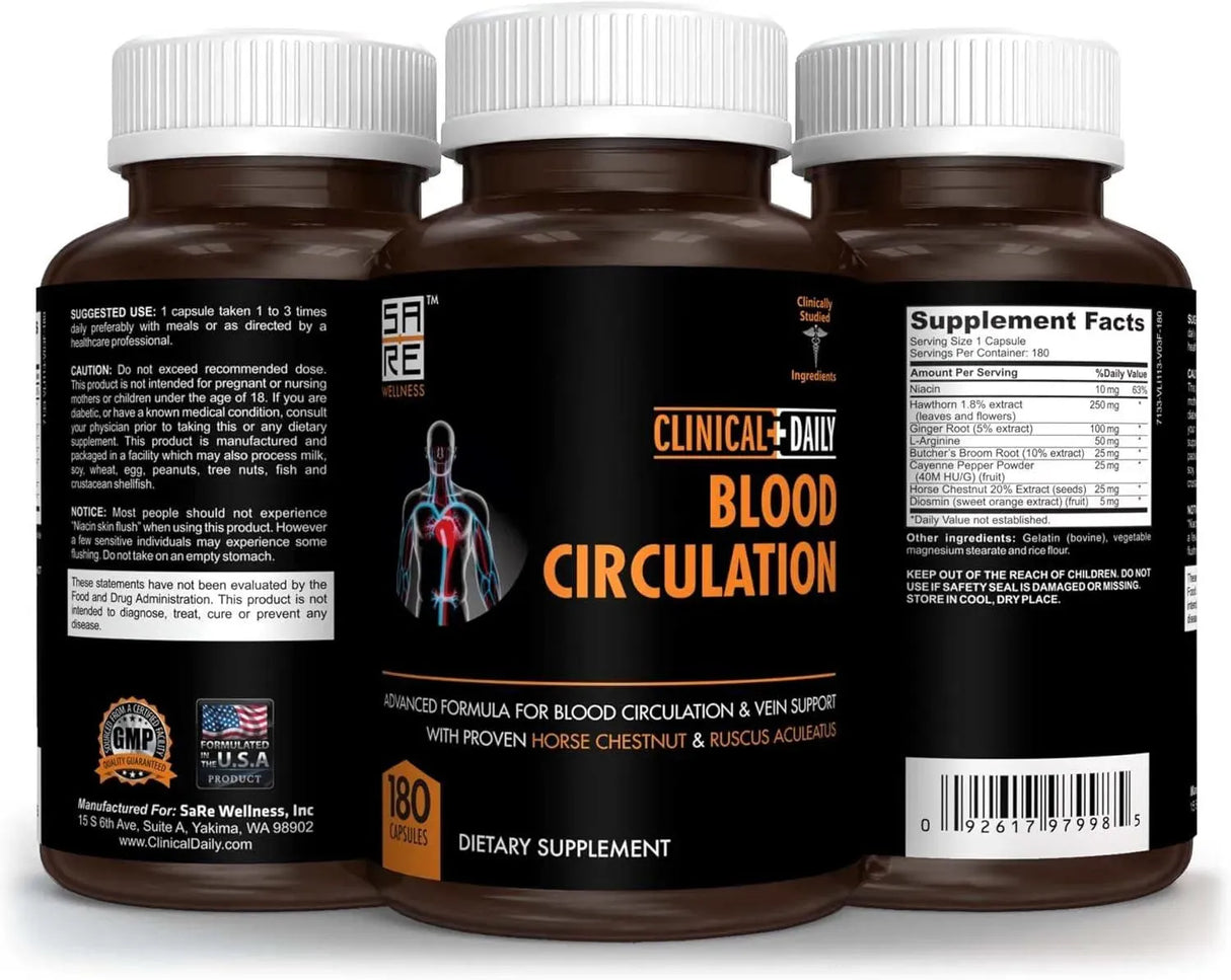 CLINICAL DAILY - Clinical Daily Blood Circulation 180 Capsulas - The Red Vitamin MX - Suplementos Alimenticios - {{ shop.shopifyCountryName }}