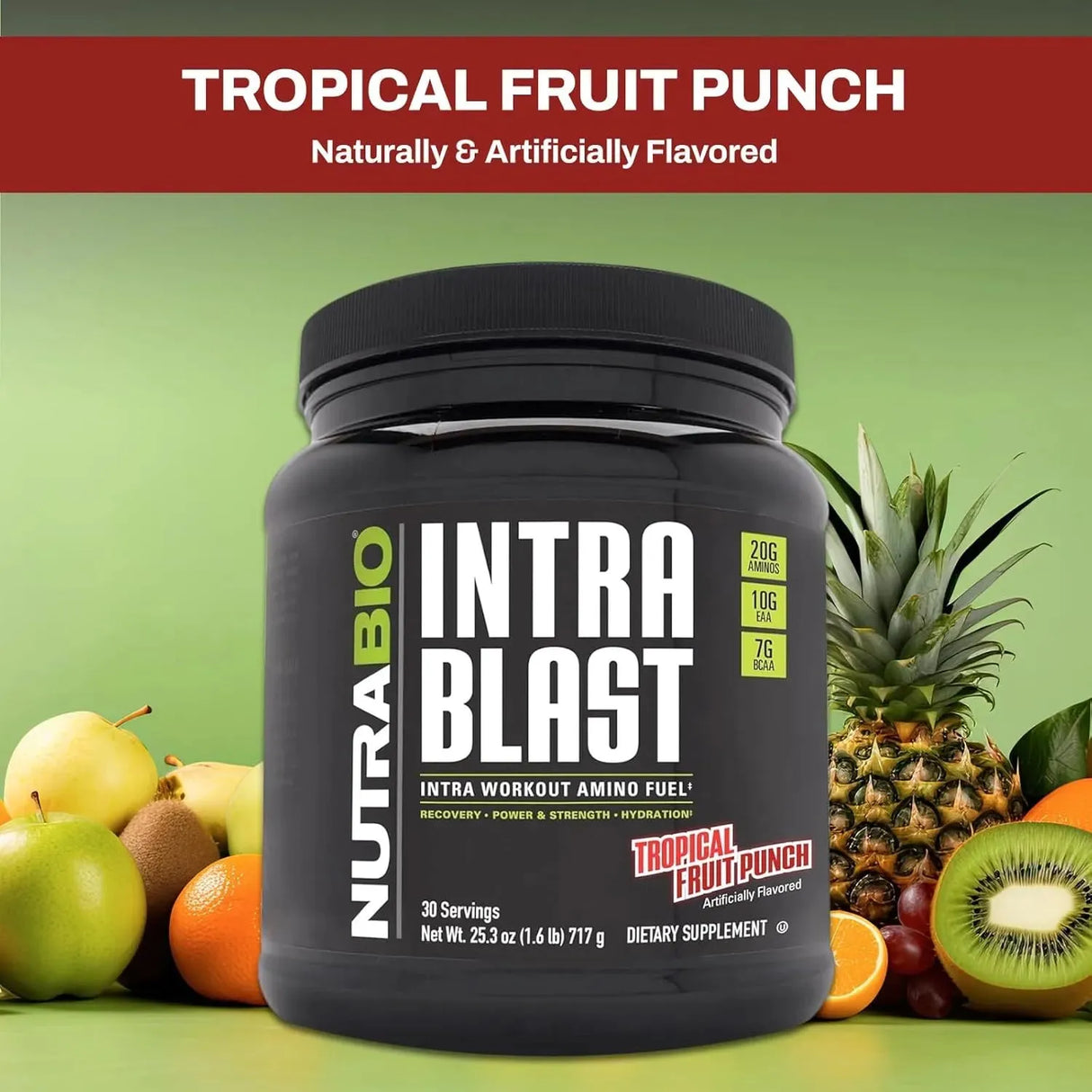 NUTRABIO - NutraBio Intra Blast BCAA EAA 30 Servicios Tropical Fruit Punch 717Gr. - The Red Vitamin MX - Suplementos Alimenticios - {{ shop.shopifyCountryName }}