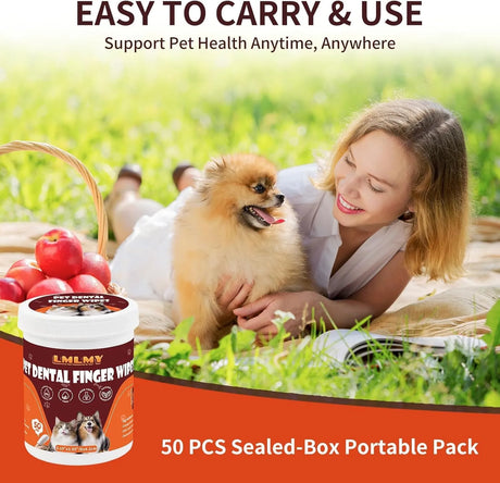 LMLMY - LMLMY Dental Finger Wipes for Cats & Dogs 50 Piezas - The Red Vitamin MX - Cuidado Dental Para Perros - {{ shop.shopifyCountryName }}