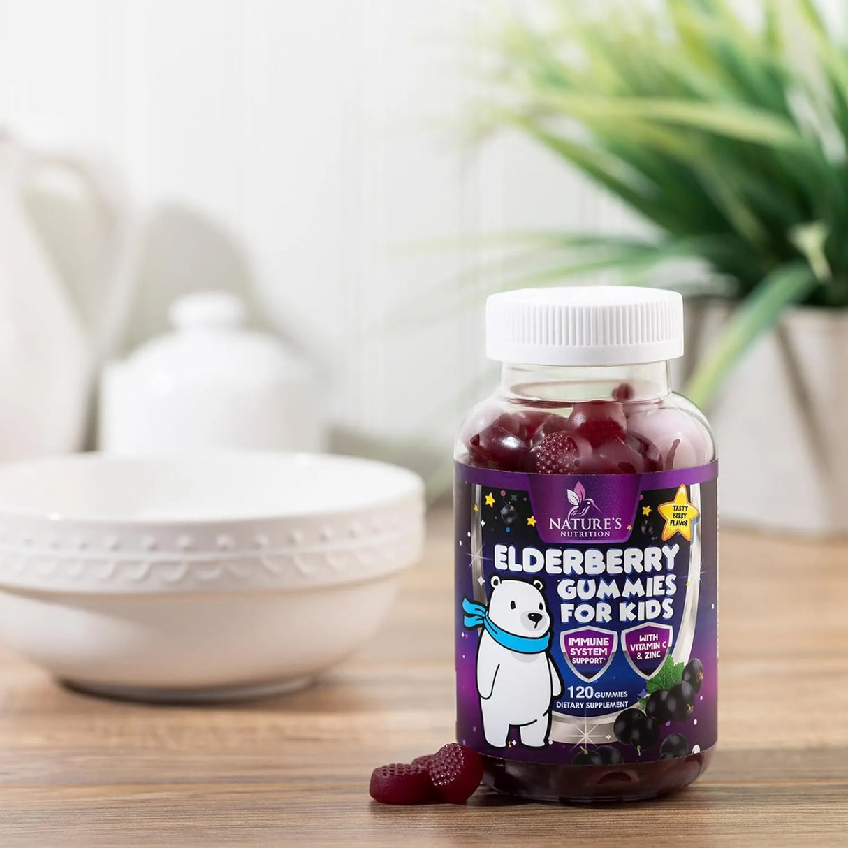 NATURE'S NUTRITION - Nature's Nutrition Sambucus Elderberry Immune Gummies for Kids 120 Gomitas - The Red Vitamin MX - Suplementos Alimenticios - {{ shop.shopifyCountryName }}