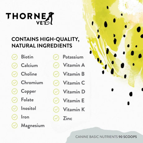 THORNEVET - ThorneVET Canine Basic Nutrients Multivitamin Support for Dogs 90 Servicios 113Gr. - The Red Vitamin MX - Multivitamínicos Para Perros - {{ shop.shopifyCountryName }}