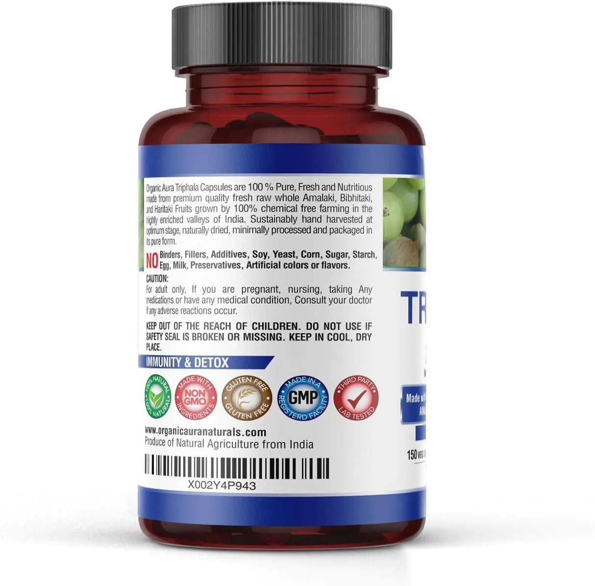 ORGANIC AURA - Organic Aura Triphala 150 Capsulas - The Red Vitamin MX - Suplementos Alimenticios - {{ shop.shopifyCountryName }}