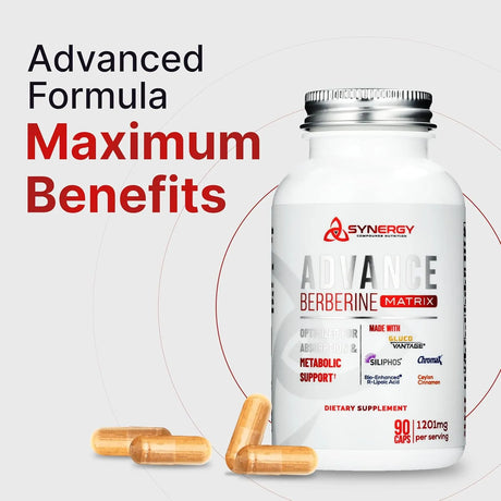 SYNERGY COMPOUNDS NUTRITION - Synergy Compounds Nutrition Advance Berberine Matrix 90 Capsulas - The Red Vitamin MX - Suplementos Alimenticios - {{ shop.shopifyCountryName }}