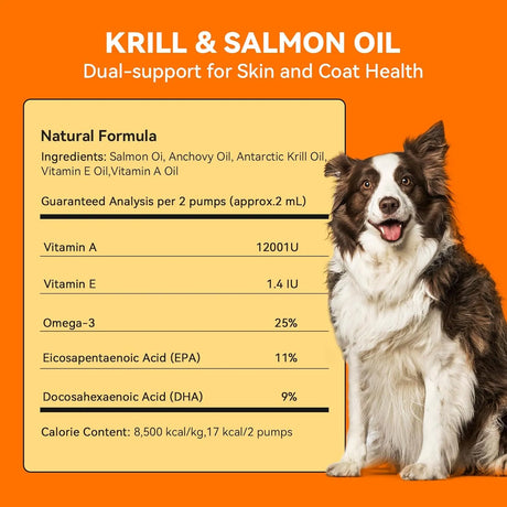 PUAINTA - PUAINTA Fish Oil for Dogs Antarctic Krill & Wild Alaskan Salmon Oil 8 Fl.Oz. - The Red Vitamin MX - Aceite De Pescado Para Perros - {{ shop.shopifyCountryName }}