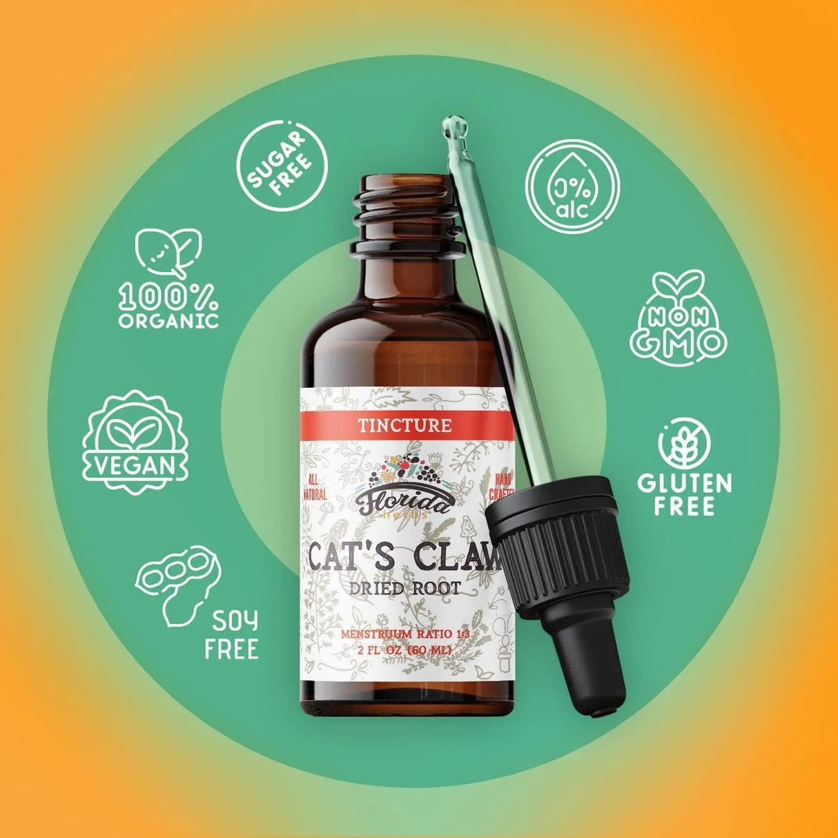 FLORIDA HERBS - Florida Herbs Cats Claw Tincture 2 Fl.Oz. - The Red Vitamin MX - Suplementos Alimenticios - {{ shop.shopifyCountryName }}