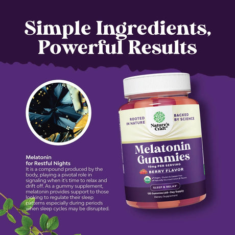 NATURES CRAFT - Natures Craft Organic Melatonin Gummies 10Mg. 120 Gomitas - The Red Vitamin MX - Suplementos Alimenticios - {{ shop.shopifyCountryName }}