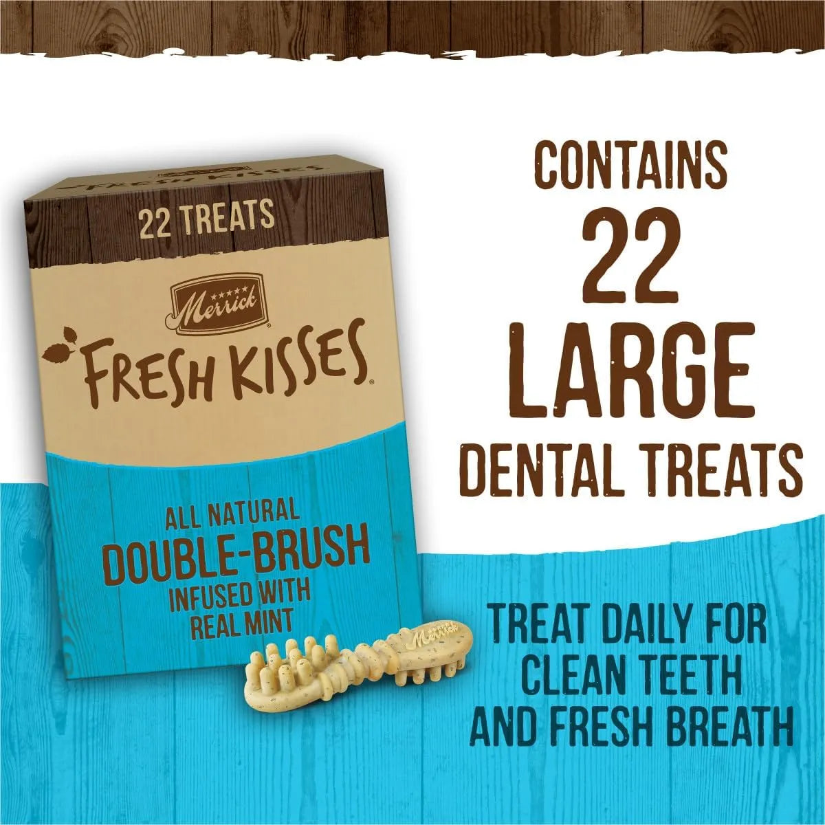 MERRICK - Merrick Fresh Kisses Natural Dental Chews Toothbrush Shape Large Dogs 16 Piezas - The Red Vitamin MX - Cuidado Dental Para Perros - {{ shop.shopifyCountryName }}