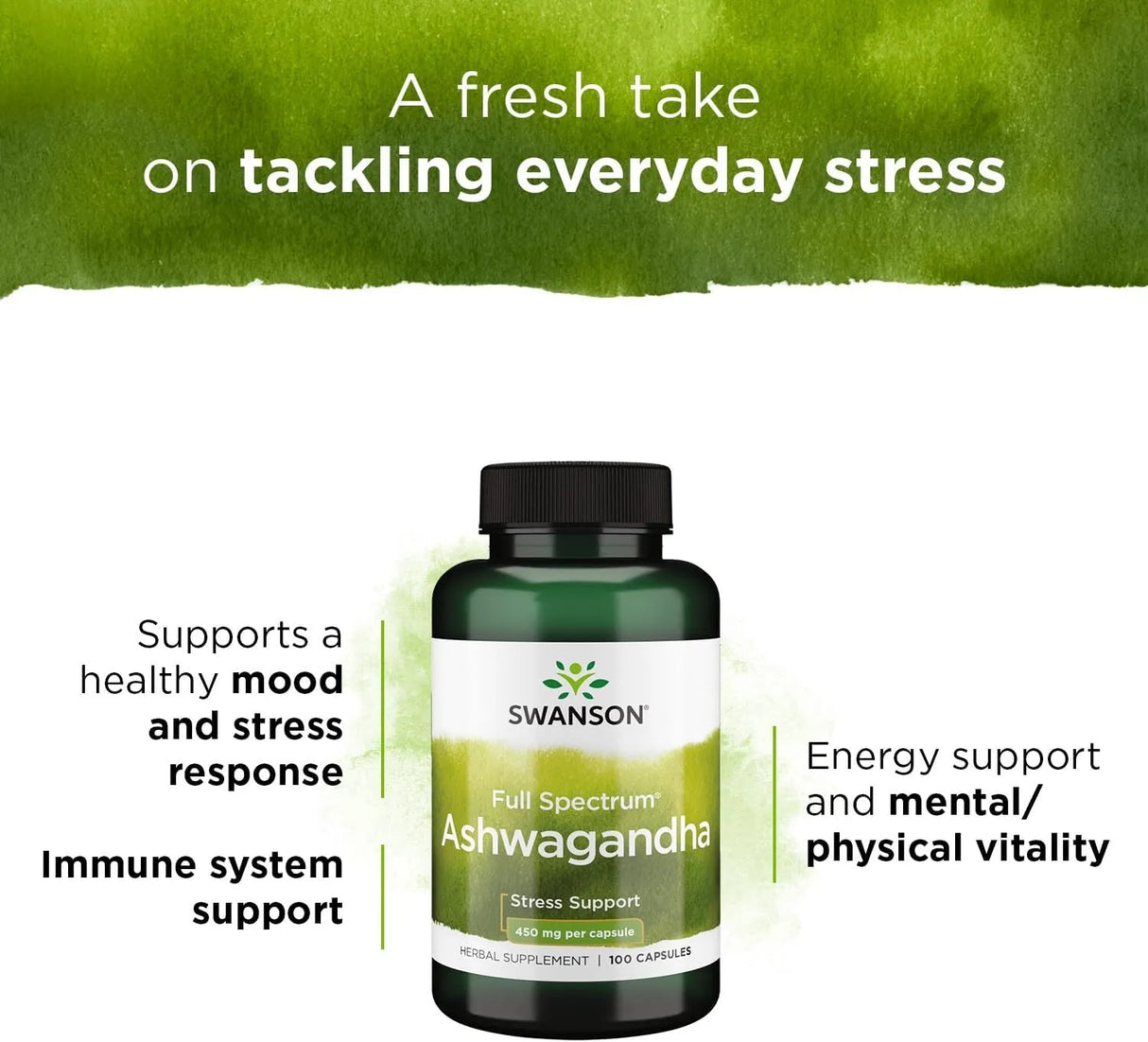 SWANSON - Swanson Ashwagandha Powder 450Mg. 100 Capsulas - The Red Vitamin MX - Suplementos Alimenticios - {{ shop.shopifyCountryName }}